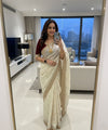 White Space Satin Sequence Work Saree for Party & Wedding | RD APEXA