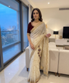 White Space Satin Sequence Work Saree for Party & Wedding | RD APEXA
