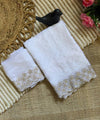 White Space Silk Jarkan Work Saree for Wedding & Party | RD TAMANAH