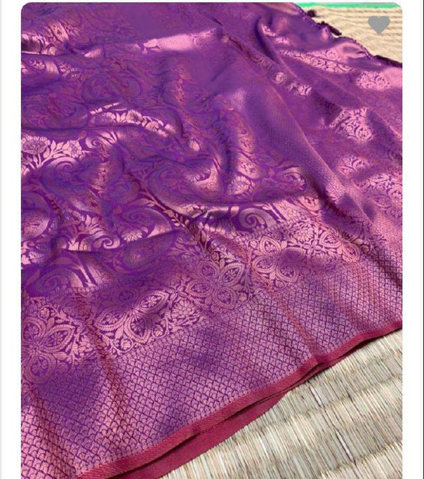 Wine Banarasi Silk Saree | Bridal & Festive Wear