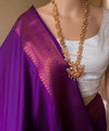 Wine Banarasi Silk Saree | Bridal & Festive Wear