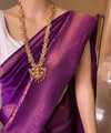 Wine Banarasi Silk Saree | Bridal & Festive Wear