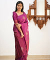 Wine Banarasi Silk Saree | Ethnic Wear for Women