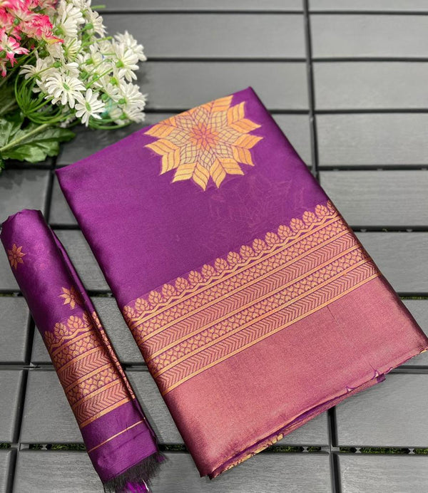 Wine Banarasi Silk Saree | Ethnic Wear for Women