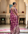Wine Banarasi Silk Saree | Ethnic Wear for Women