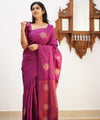 Wine Banarasi Silk Saree | Ethnic Wear for Women