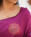Wine Banarasi Silk Saree | Ethnic Wear for Women