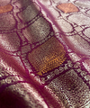 Wine Banarasi Silk Saree | Festival & Ceremony Wear