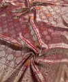 Wine Banarasi Silk Saree | Festival & Ceremony Wear