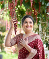 Wine Banarasi Silk Saree | Festival & Ceremony Wear