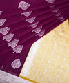 Wine Banarasi Silk Saree | Festive & Party Wear