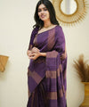 Wine Banarasi Silk Saree | Festive & Party Wear