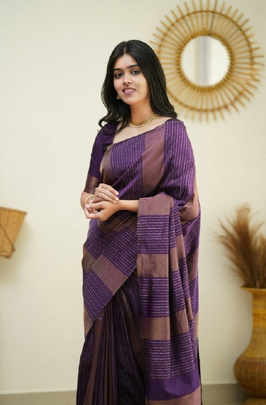 Wine Banarasi Silk Saree | Festive & Party Wear