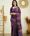 Wine Banarasi Silk Saree | Festive & Party Wear
