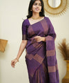 Wine Banarasi Silk Saree | Festive & Party Wear