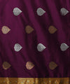 Wine Banarasi Silk Saree | Traditional Wedding Wear