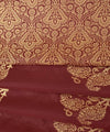 Wine Banarasi Silk Saree | Traditional Zari Weave