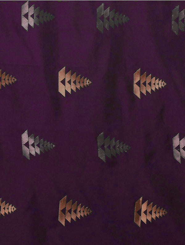 Wine Banarasi Silk Saree | Wedding & Festive Wear