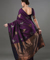 Wine Banarasi Silk Saree | Wedding & Festive Wear