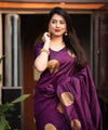 Wine Banarasi Silk Saree | Wedding & Festive Wear