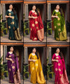 Wine Banarasi Silk Saree | Wedding & Festive Wear