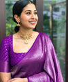 Wine Banarasi Silk Saree | Wedding & Reception Wear