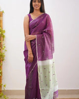 Wine Cotton Saree | Ethnic Wear for Women