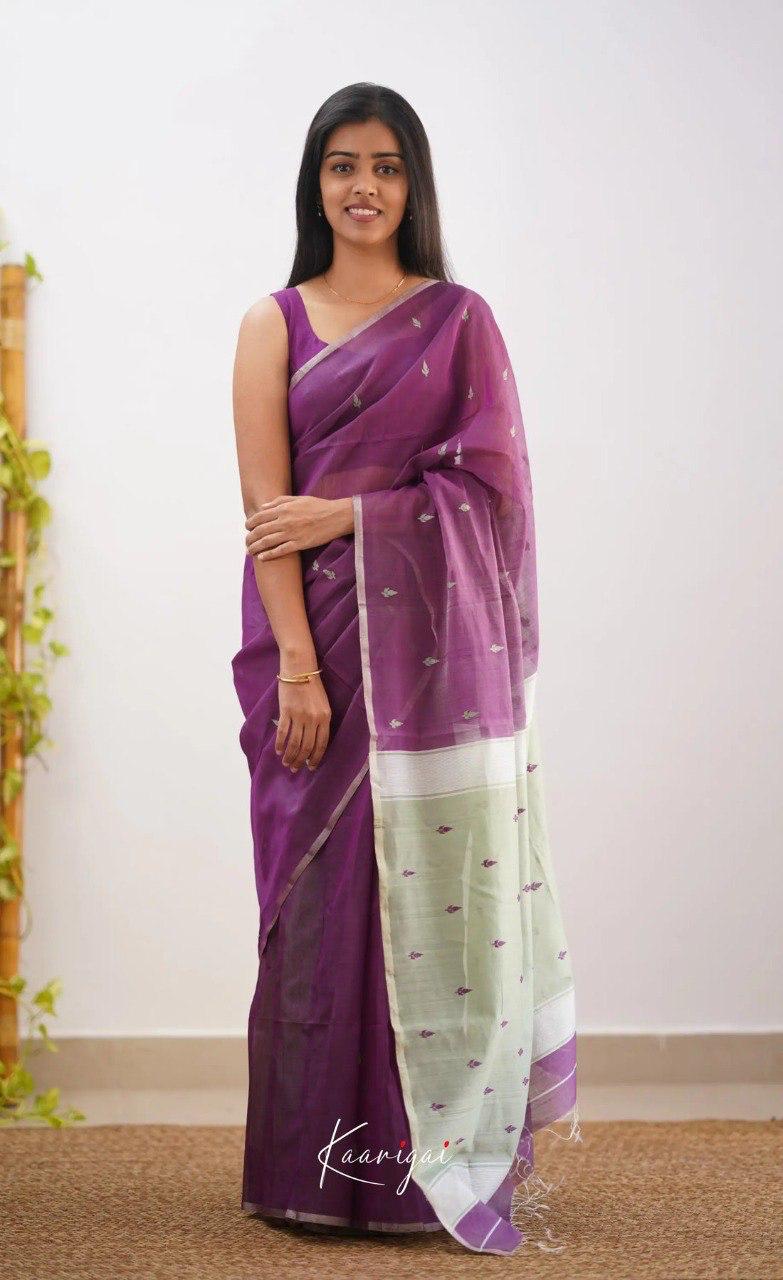Wine Cotton Saree | Ethnic Wear for Women