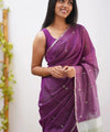 Wine Cotton Saree | Ethnic Wear for Women