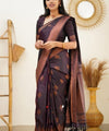 Wine Jacquard Silk Saree | Ethnic Wear for Women