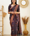 Wine Jacquard Silk Saree | Ethnic Wear for Women
