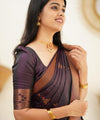Wine Jacquard Silk Saree | Ethnic Wear for Women