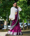 Wine Jacquard Silk Saree | Wedding & Reception Wear