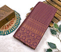 Wine Kanjivaram Silk Saree | Bridal & Festive Wear