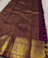 Wine Kanjivaram Silk Saree | Bridal & Festive Wear