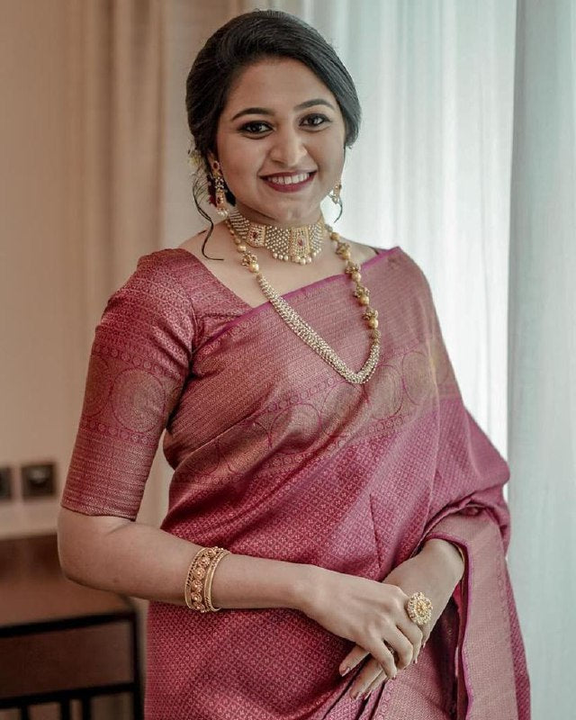 Wine Kanjivaram Silk Saree | Ethnic Wear for Women