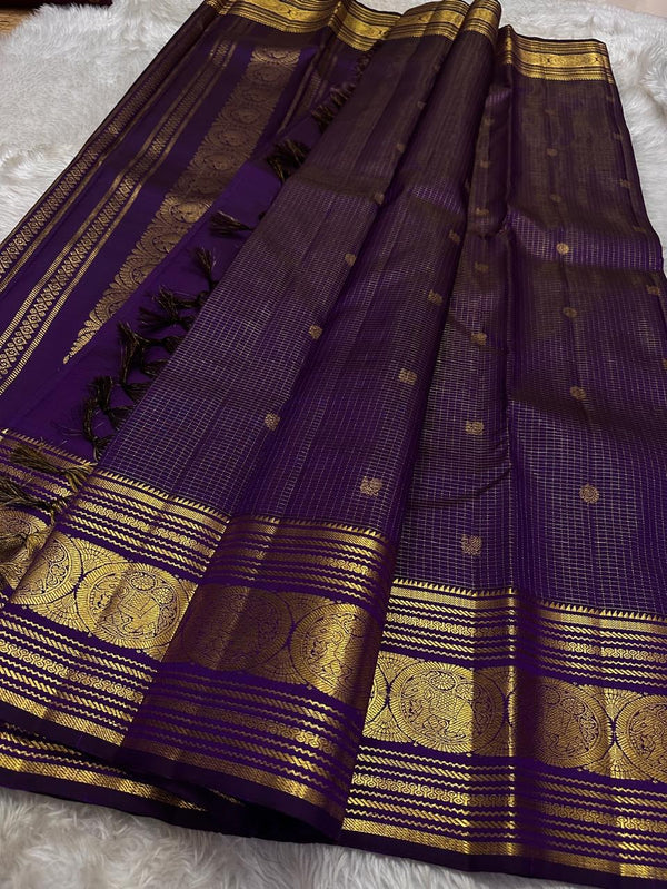 Wine Kanjivaram Silk Saree | Ethnic Wear for Women
