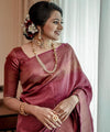 Wine Kanjivaram Silk Saree | Ethnic Wear for Women