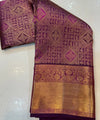 Wine Kanjivaram Silk Saree | Festival & Ceremony Wear