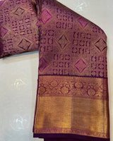 Wine Kanjivaram Silk Saree | Festival & Ceremony Wear