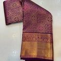 Wine Kanjivaram Silk Saree | Festival & Ceremony Wear