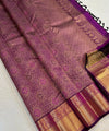Wine Kanjivaram Silk Saree | Festival & Ceremony Wear