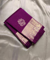 Wine Kanjivaram Silk Saree | Festive & Party Wear