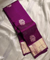 Wine Kanjivaram Silk Saree | Festive & Party Wear