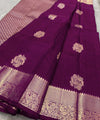 Wine Kanjivaram Silk Saree | Festive & Party Wear