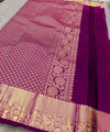 Wine Kanjivaram Silk Saree | Festive & Party Wear