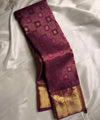 Wine Kanjivaram Silk Saree | Wedding & Festive Wear