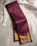 Wine Kanjivaram Silk Saree | Wedding & Festive Wear