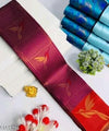 Wine Kanjivaram Silk Saree | Wedding & Festive Wear