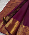 Wine Kanjivaram Silk Saree | Wedding & Festive Wear